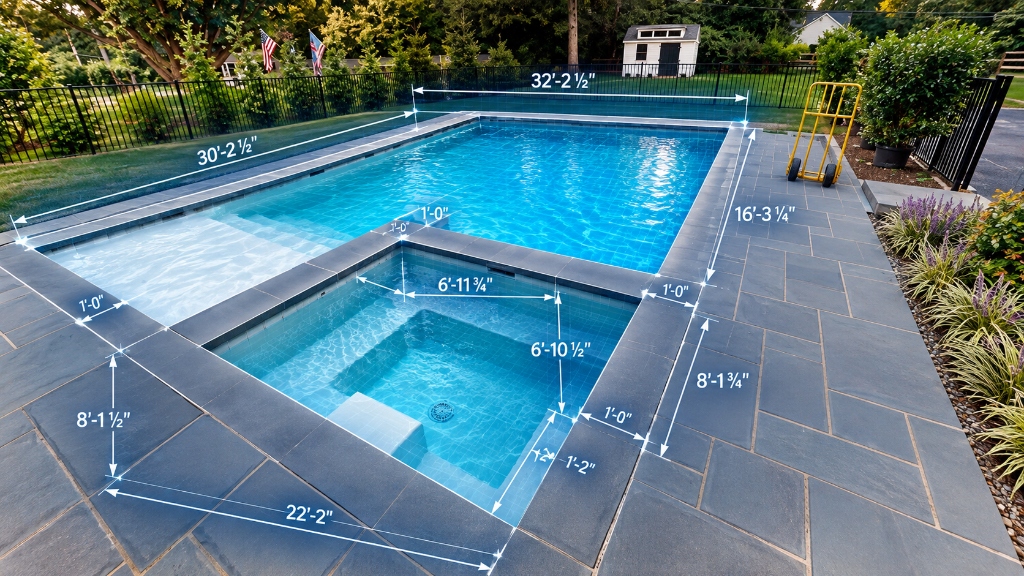 Geometric Pool, Spa & Sun Shelf Grid Survey